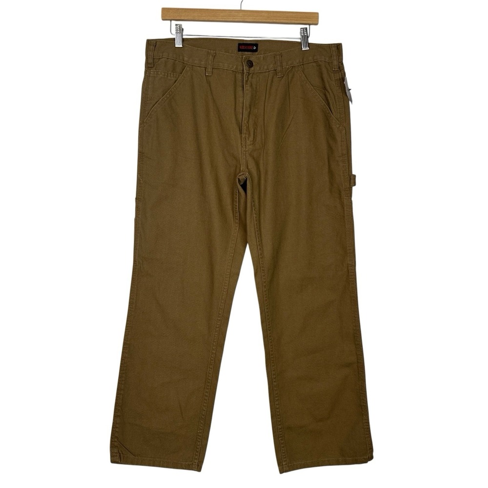 Wolverine Traditional Dungaree Fit Carpenter Pants Men's 34x30 Brown Canvas  NWT
